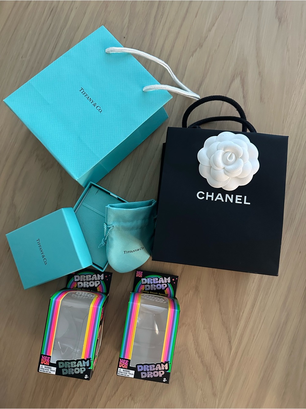 Miscellaneous packaging! Needoh Packaging, Chanel Pkgng, Tiffany & Co. Pkgng